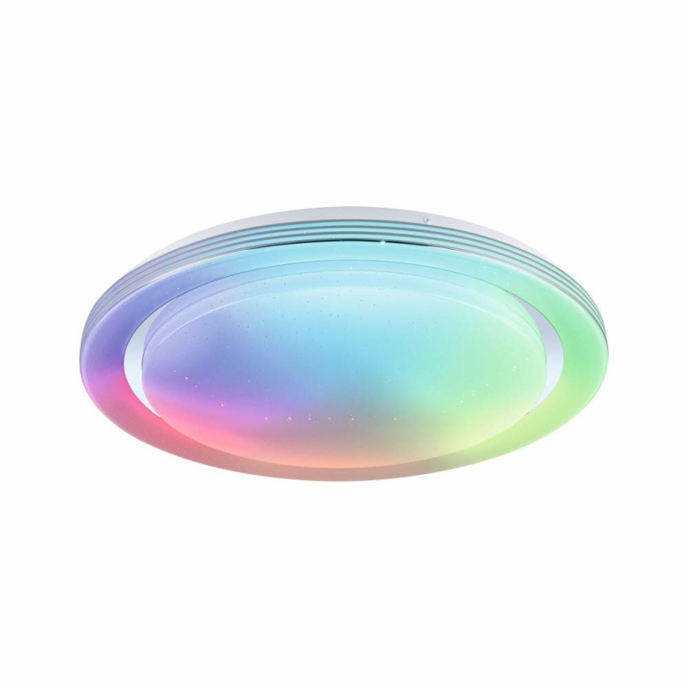 Paulmann LED Deckenleuchte Rainbow mit Regenbogeneffekt    RGBW 4750lm 230V 38,5W  Chrom#Weiß