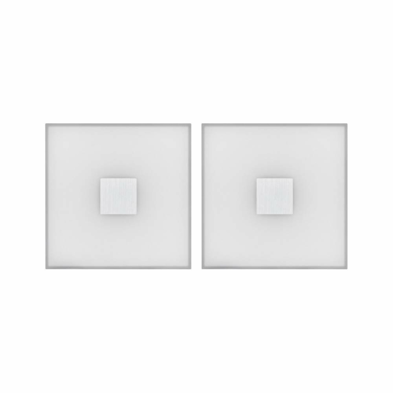 Paulmann LumiTiles LED Fliesen Square 2er-Set IP44 100x10mm 2x70lm 230/12V 2x0,8W 2700K Weiß Kunststoff/Aluminium