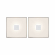 LumiTiles LED Fliesen Square 2er-Set IP44 100x10mm 2x70lm 230/12V 2x0,8W 2700K Weiß Kunststoff/Aluminium