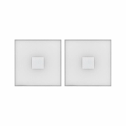 LumiTiles LED Fliesen Square 2er-Set IP44 100x10mm 2x70lm 230/12V 2x0,8W 2700K Weiß Kunststoff/Aluminium