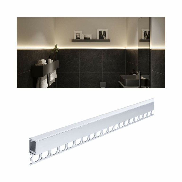 Alu | LumiTiles 78404 Top Lampen1a LED Strip eloxiert/Satin Paulmann 1m Einbauprofil