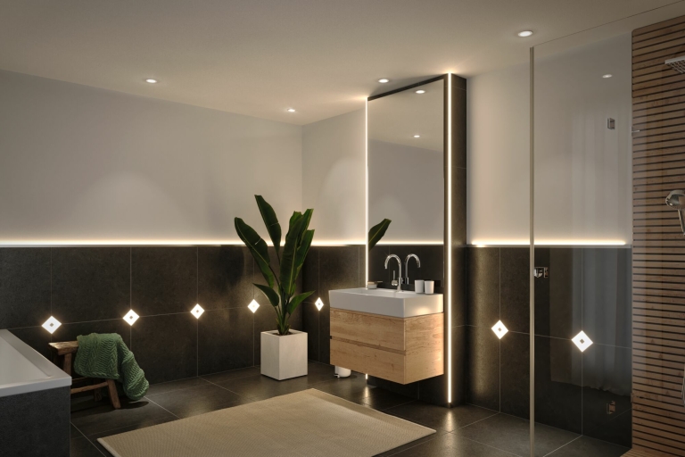 Paulmann LumiTiles Touch Modul Square Smart Home Zigbee 3.0 IP44 RGBW+ Weiß