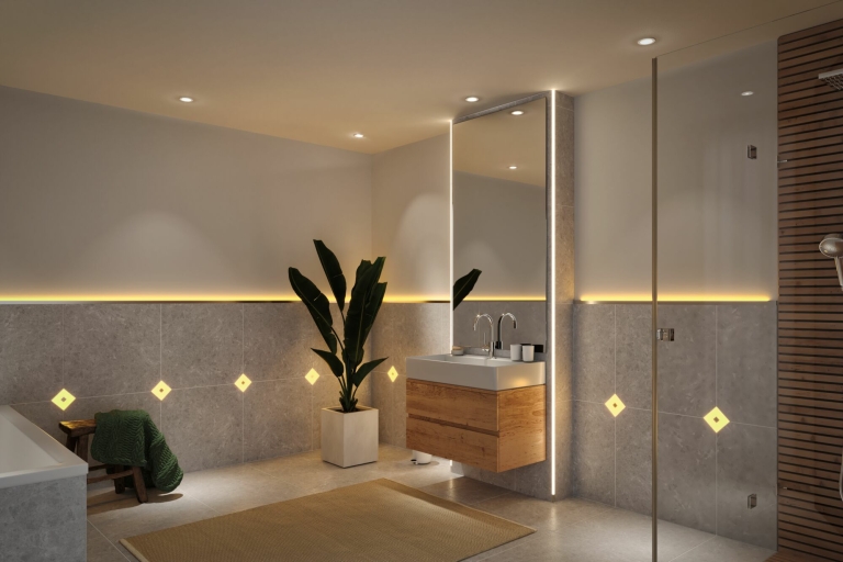 Paulmann LumiTiles Touch Modul Square Smart Home Zigbee 3.0 IP44 RGBW+ Weiß