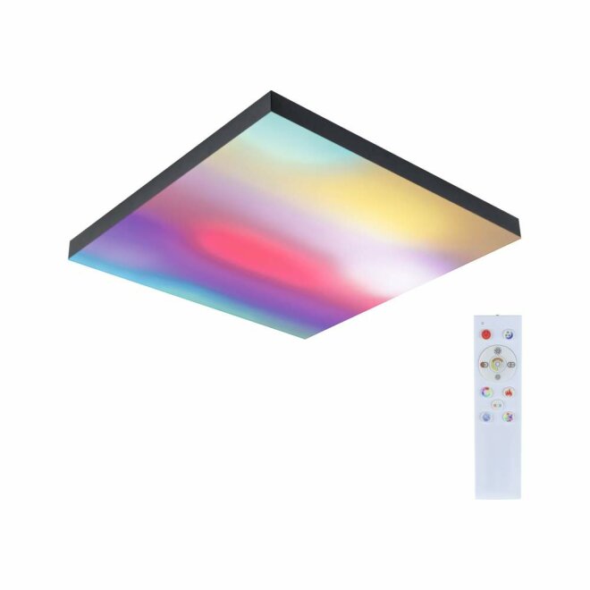 Paulmann 79908 LED Panel Velora Rainbow dynamicRGBW eckig 450x450mm RGBW  Schwarz | Lampen1a | Panels