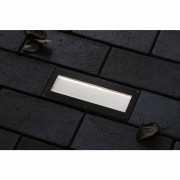Solar LED Bodeneinbauleuchte Domenic schwarz 20x8cm mit Dämmerungsschalter IP67 8lm 3000K wasserdicht rostfrei