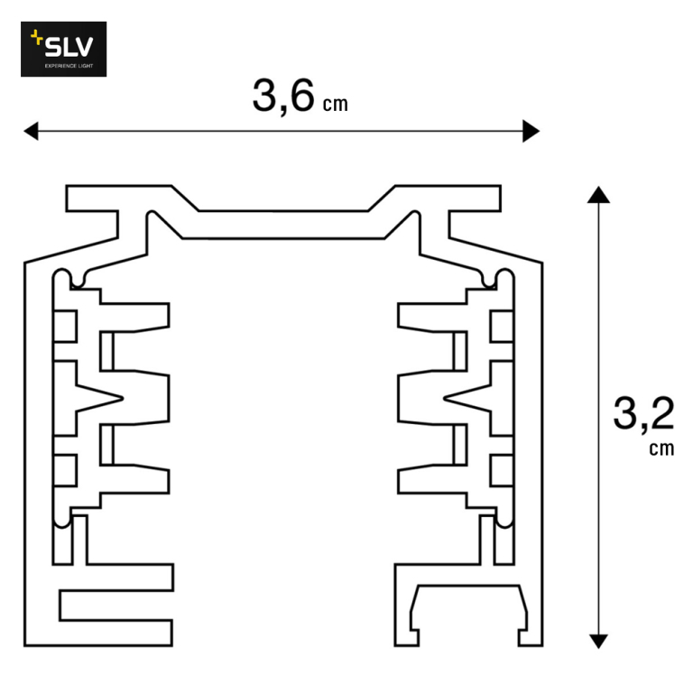 2 m SLV S-TRACK 3PHASEN-AUFBAUSCHIENE Hochvoltschiene schwarz 2 m SLV S-TRACK 3PHASEN-AUFBAUSCHIENE Hochvoltschiene schwarz