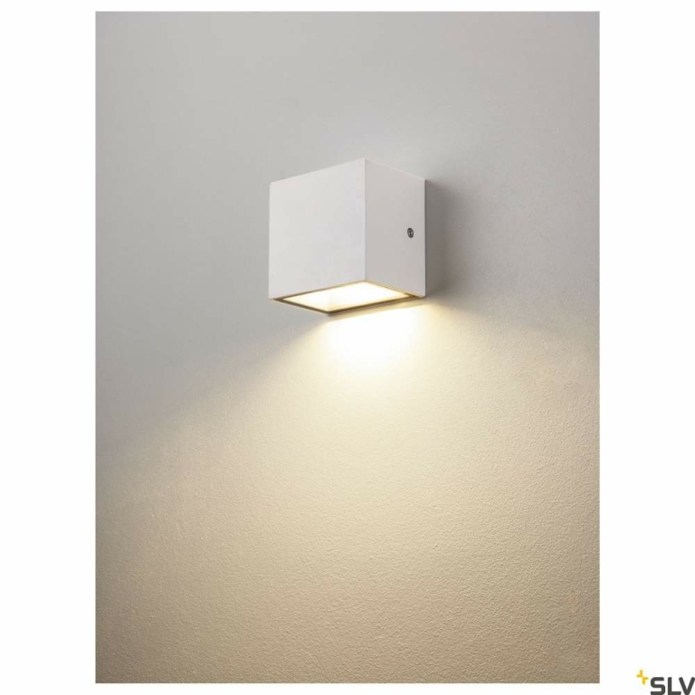 SLV SITRA S WL SINGLE, LED Outdoor Wandaufbauleuchte, weiss, CCT switch 3000/4000K