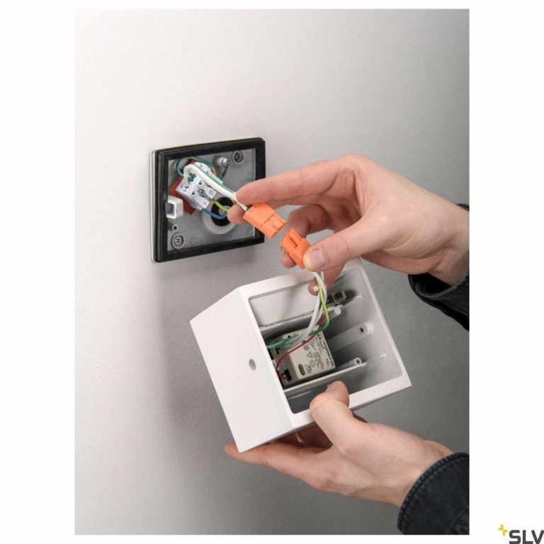 SLV SITRA S WL SINGLE, LED Outdoor Wandaufbauleuchte, weiss, CCT switch 3000/4000K