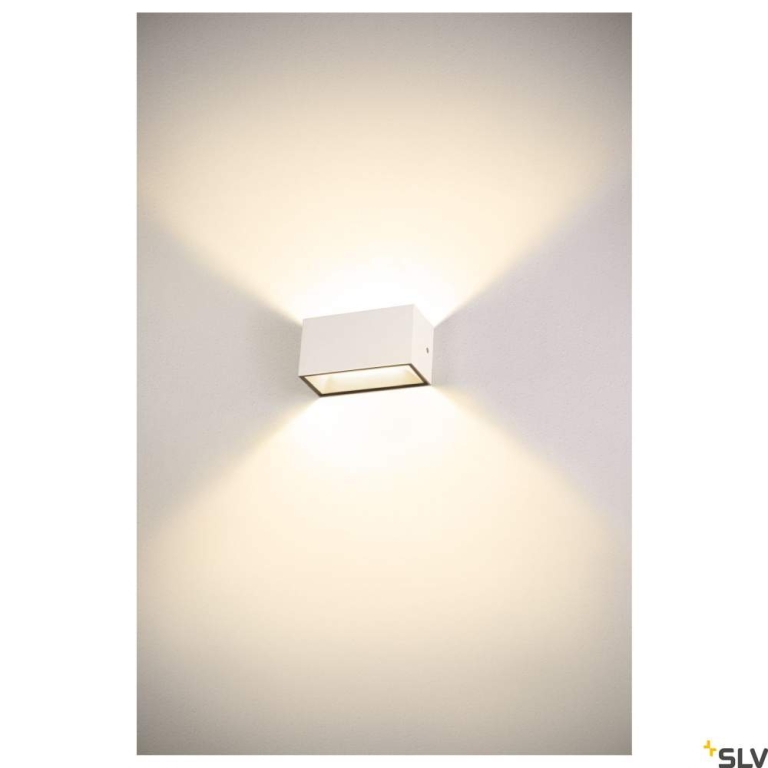 SLV SITRA M WL UP/DOWN, LED Outdoor Wandaufbauleuchte, weiss, CCT switch 3000/4000K