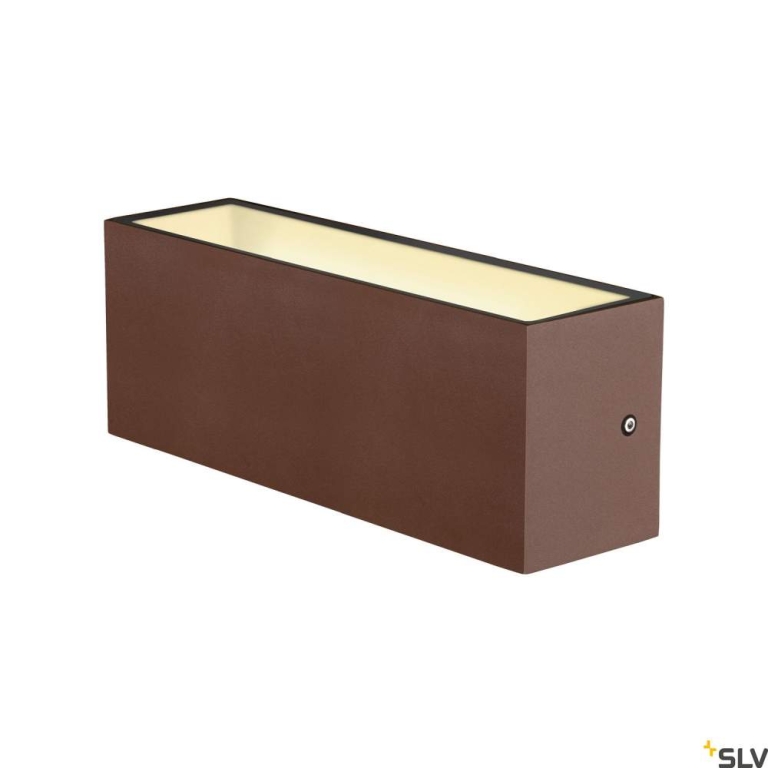 SLV SITRA L WL UP/DOWN, LED Outdoor Wandaufbauleuchte, rost farbend, CCT switch 3000/4000K