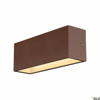 SLV SITRA L WL UP/DOWN, LED Outdoor Wandaufbauleuchte, rost farbend, CCT switch 3000/4000K