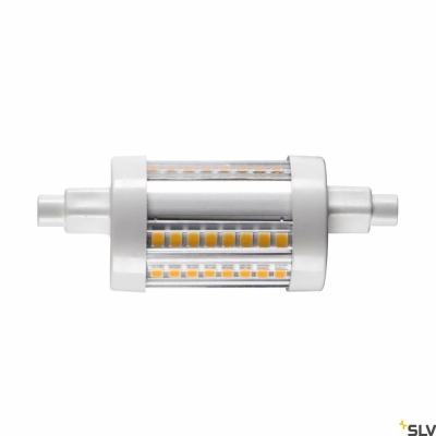 SLV QT DE12 R7S 78mm, LED Leuchtmittel transparent 9W 3000K CRI90 330°