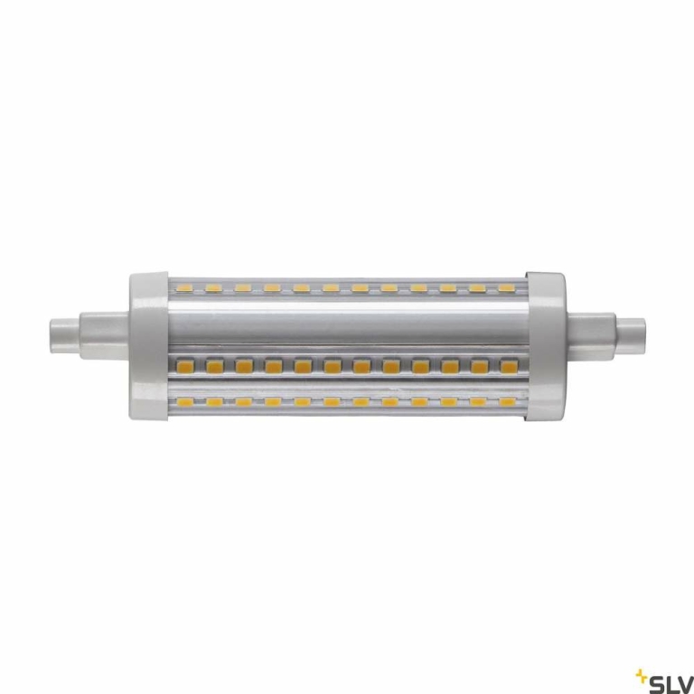 SLV QT DE12 R7S 118mm, LED Leuchtmittel transparent 15W 3000K CRI90 330°