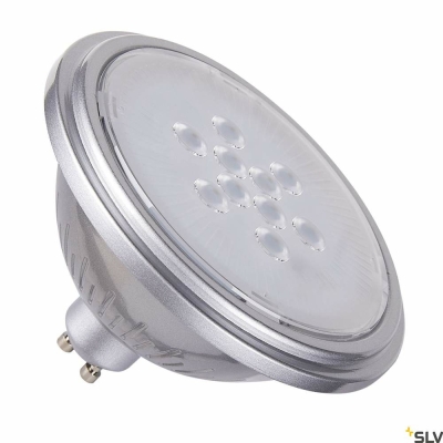 SLV QPAR111 GU10, LED Leuchtmittel silber 7W 3000K CRI90 25°