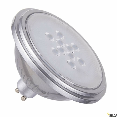 SLV QPAR111 GU10, LED Leuchtmittel silber 7W 4000K CRI90 25°