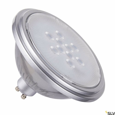 SLV QPAR111 GU10, LED Leuchtmittel silber 7W 2700K CRI90 40°