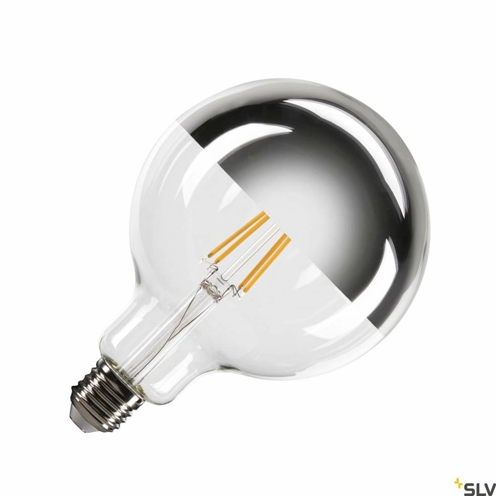 SLV 1005306 G125 E27 Mirrorhead LED Leuchtmittel chrom 75W 2700K CRI90 180°  | Lampen1a