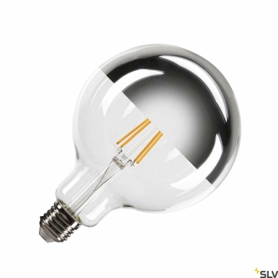 SLV G125 E27 Mirrorhead, LED Leuchtmittel chrom 7,5W 2700K CRI90 180°