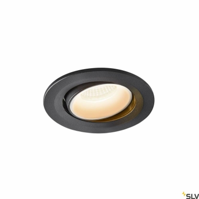 SLV NUMINOS® MOVE S, Deckeneinbauleuchte schwarz / weiß 2700K 40°