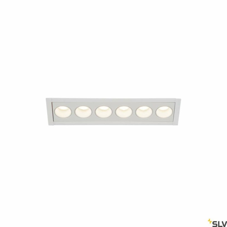 SLV MILANDOS 6, Deckeneinbauleuchte weiß 3000K 45°