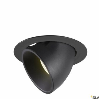 SLV NUMINOS® GIMBLE XL, Deckeneinbauleuchte schwarz 4000K 55°