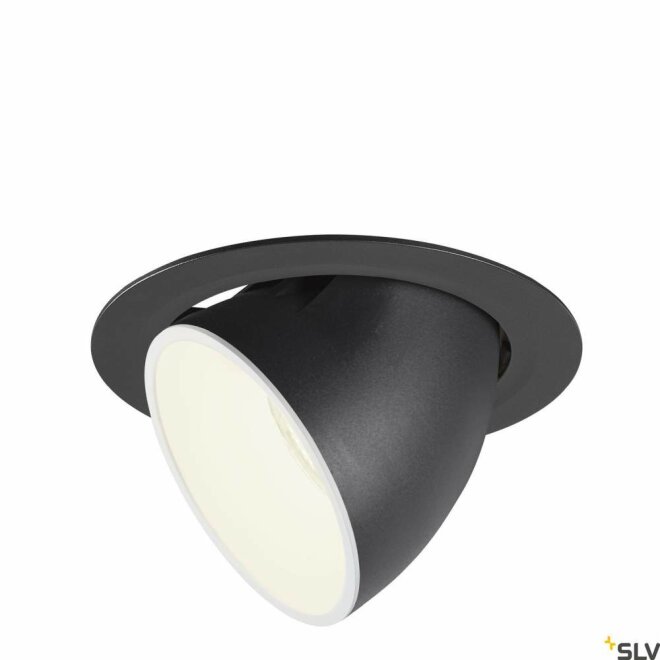 SLV NUMINOS® GIMBLE XL, Deckeneinbauleuchte schwarz / weiß 4000K 20°