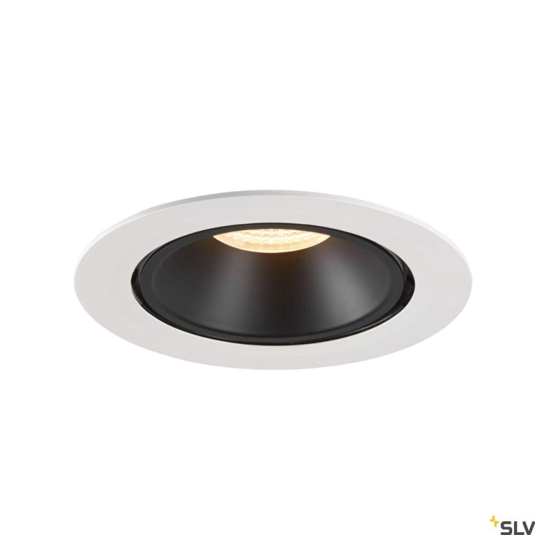 SLV NUMINOS® GIMBLE XL, Deckeneinbauleuchte weiß / schwarz 3000K 20°