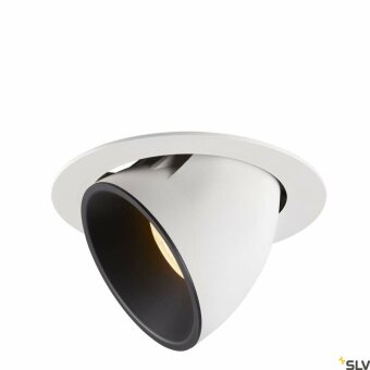 SLV NUMINOS® GIMBLE XL, Deckeneinbauleuchte weiß / schwarz 3000K 40°