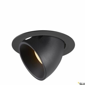 SLV NUMINOS® GIMBLE XL, Deckeneinbauleuchte schwarz 3000K 55°