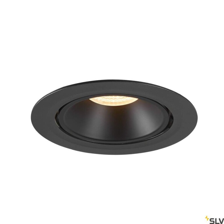 SLV NUMINOS® GIMBLE XL, Deckeneinbauleuchte schwarz 3000K 20°