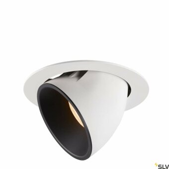 SLV NUMINOS® GIMBLE XL, Deckeneinbauleuchte weiß / schwarz 2700K 55°