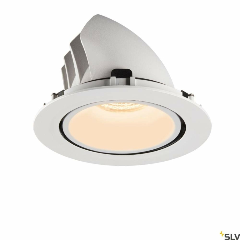 SLV NUMINOS® GIMBLE XL, Deckeneinbauleuchte weiß 2700K 55°