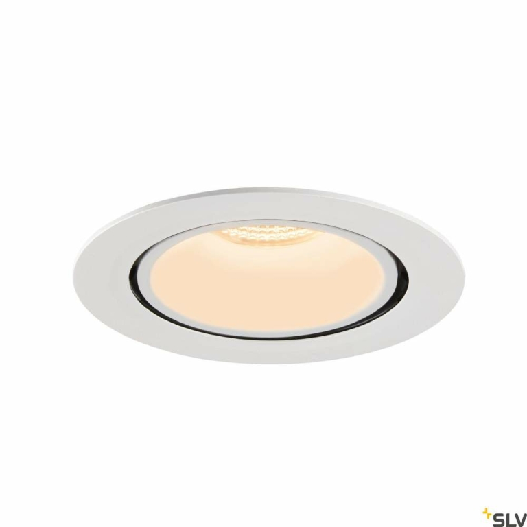 SLV NUMINOS® GIMBLE XL, Deckeneinbauleuchte weiß 2700K 55°