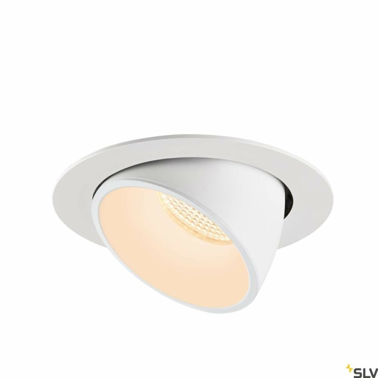SLV NUMINOS® GIMBLE XL, Deckeneinbauleuchte weiß 2700K 55°