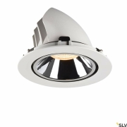NUMINOS® GIMBLE XL, Deckeneinbauleuchte weiß / chrom 2700K 40°