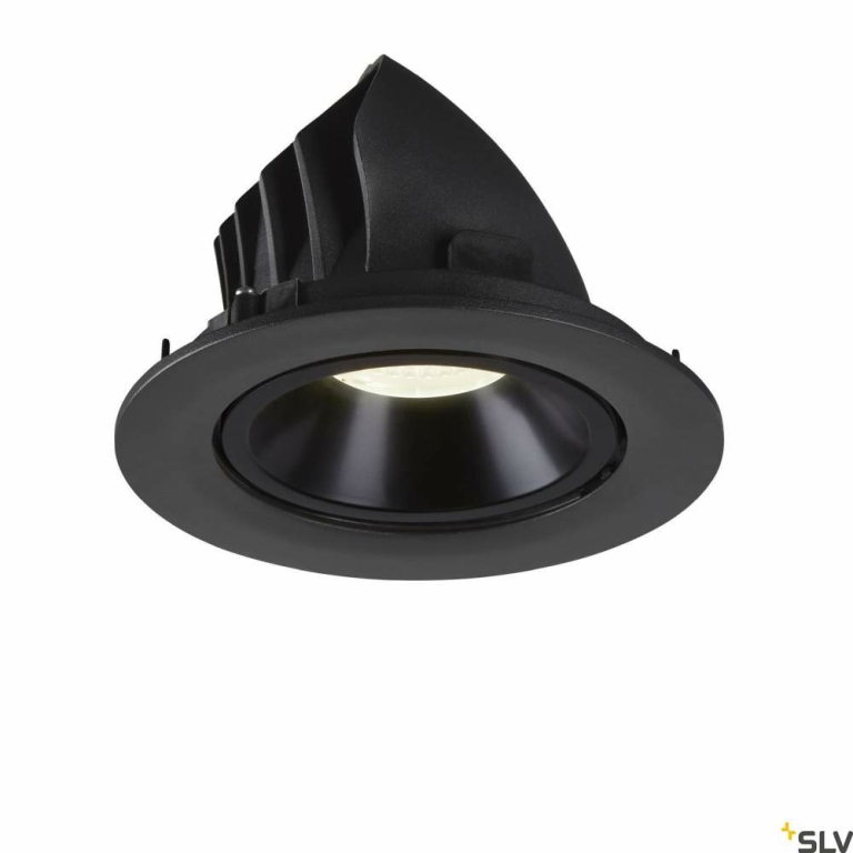 SLV NUMINOS® GIMBLE L, Deckeneinbauleuchte schwarz 4000K 40°