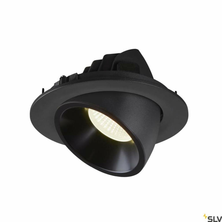 SLV NUMINOS® GIMBLE L, Deckeneinbauleuchte schwarz 4000K 40°