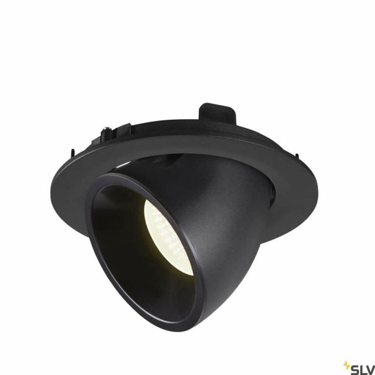 SLV NUMINOS® GIMBLE L, Deckeneinbauleuchte schwarz 4000K 40°