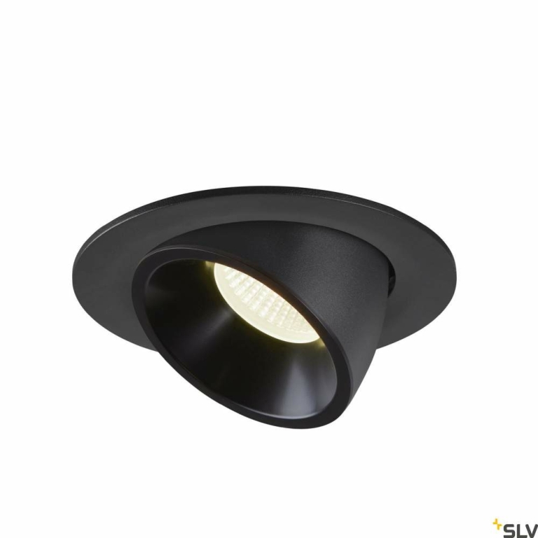 SLV NUMINOS® GIMBLE L, Deckeneinbauleuchte schwarz 4000K 40°