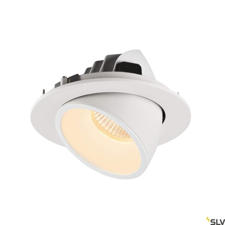 SLV NUMINOS® GIMBLE L, Deckeneinbauleuchte weiß 3000K 40°