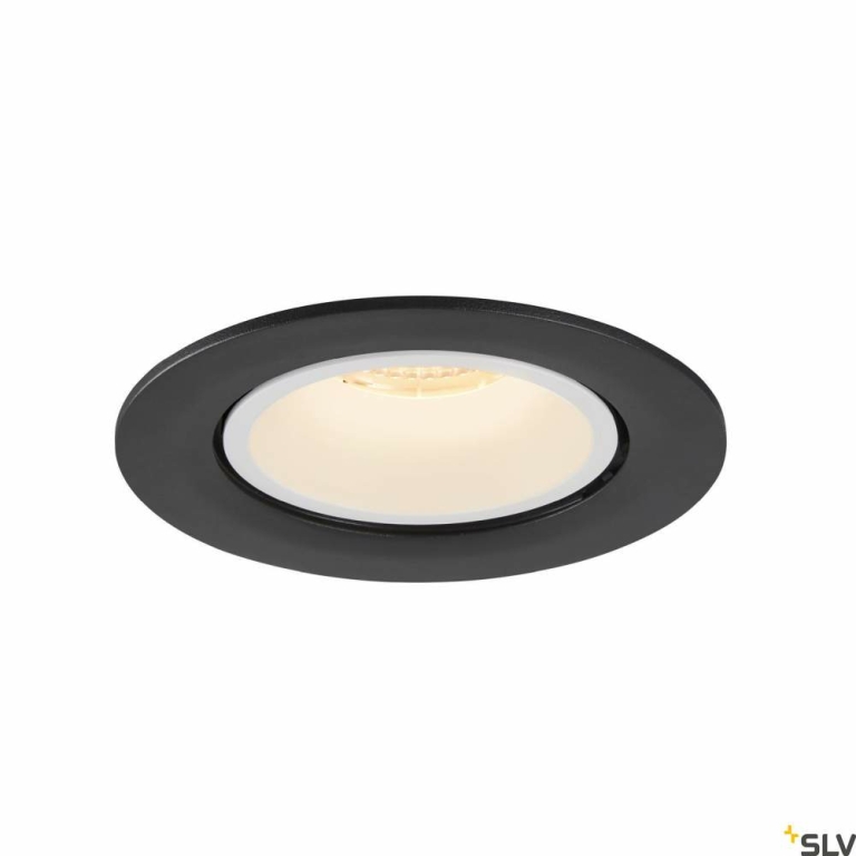 SLV NUMINOS® GIMBLE L, Deckeneinbauleuchte schwarz / weiß 3000K 40°