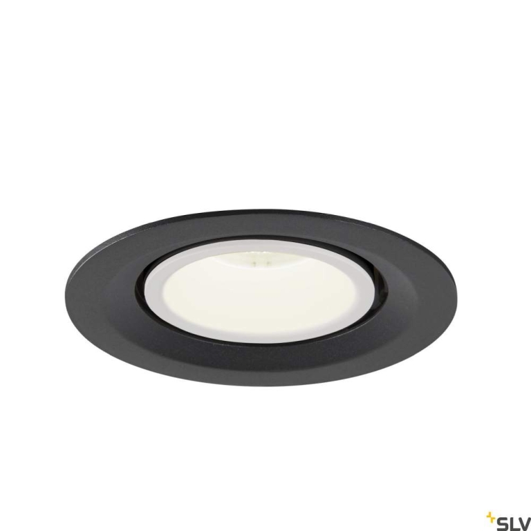 SLV NUMINOS® GIMBLE M, Deckeneinbauleuchte schwarz / weiß 4000K 20°