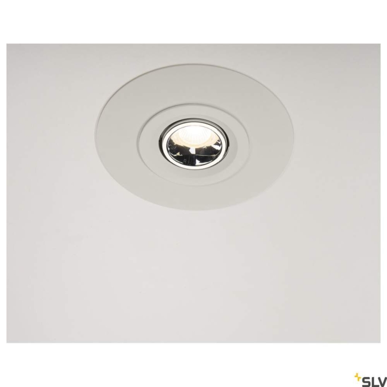 SLV NUMINOS® GIMBLE M, Deckeneinbauleuchte weiß / chrom 3000K 40°