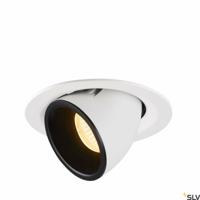 SLV NUMINOS® GIMBLE M, Deckeneinbauleuchte weiß / schwarz 3000K 20°