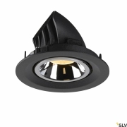 NUMINOS® GIMBLE M, Deckeneinbauleuchte schwarz / chrom 3000K 20°