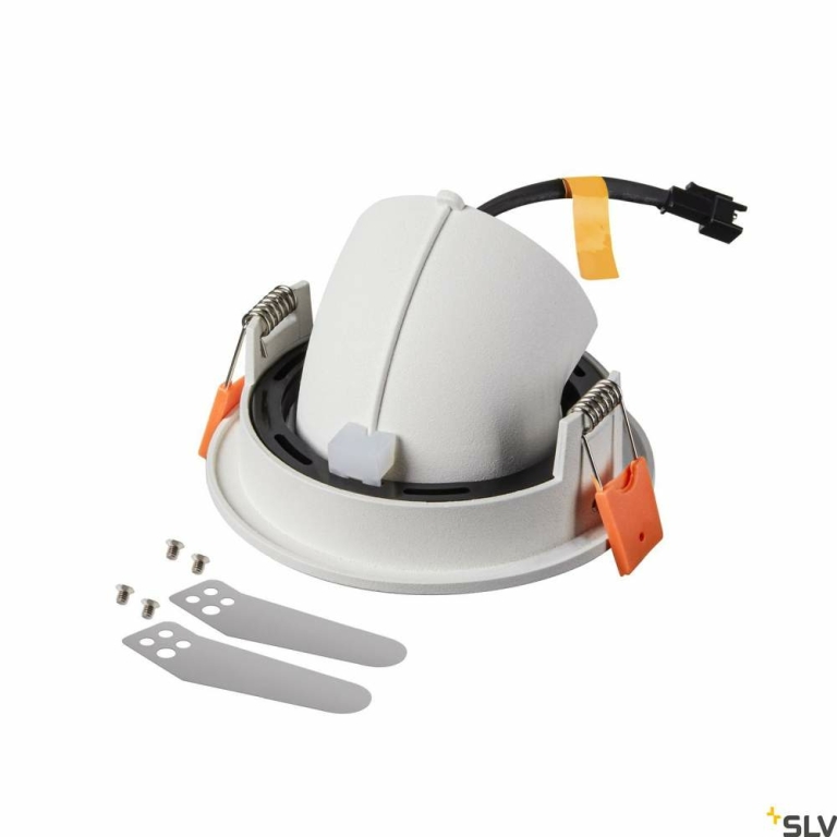 SLV NUMINOS® GIMBLE S, Deckeneinbauleuchte weiß / chrom 3000K 20°