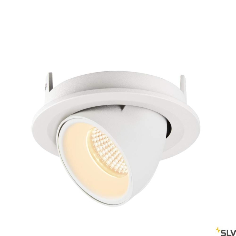 SLV NUMINOS® GIMBLE S, Deckeneinbauleuchte weiß 3000K 40°