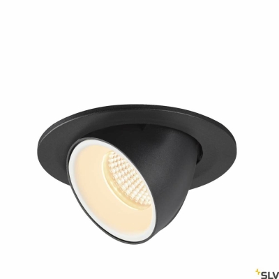 SLV NUMINOS® GIMBLE S, Deckeneinbauleuchte schwarz / weiß 3000K 20°