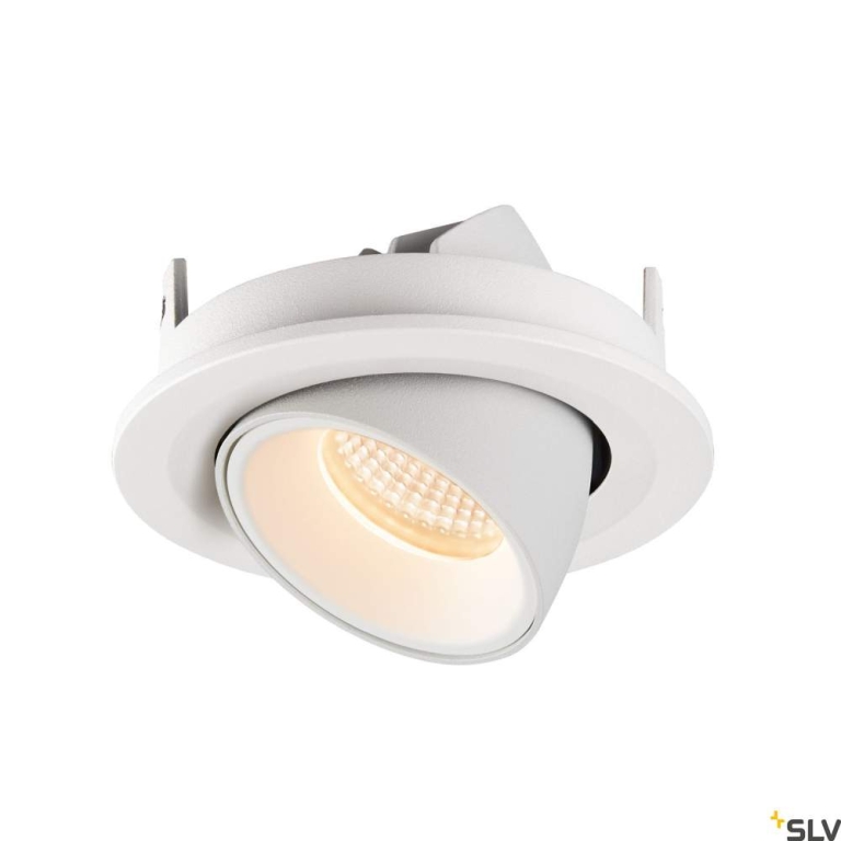 SLV NUMINOS® GIMBLE S, Deckeneinbauleuchte weiß 2700K 20°