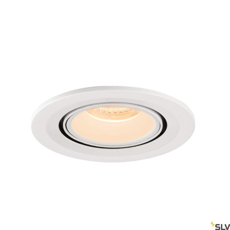 SLV NUMINOS® GIMBLE S, Deckeneinbauleuchte weiß 2700K 20°